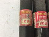 Fusetron FRS60 Dual Element Time Delay Fuse 60 Amp 600 Volts lot of 3