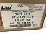 Lau 60559101 20"-33 Pitch CW 4 Blade Prop