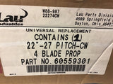 Lau 60559301 22" 27 Pitch CW 4 Blade Prop