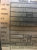 Baldor M3607T 1 1/2 Hp AC motor 208-230/460 Volts 1160 Rpm 6P 182T Frame
