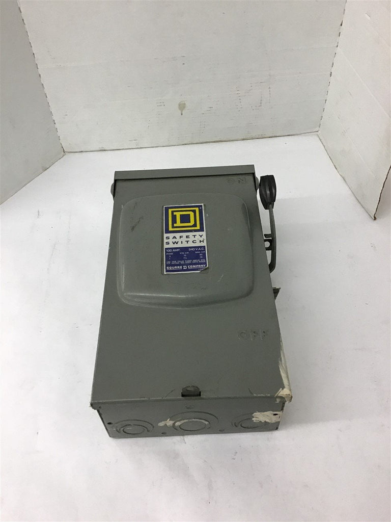 Squae D D-223 NRB 100 Amp 240 Volt Single Throw Fusible Safety Switch