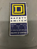 Squae D D-223 NRB 100 Amp 240 Volt Single Throw Fusible Safety Switch