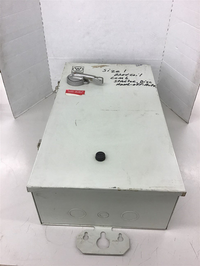 Westinghouse A204D1BAW Size 1 200/230V 7.5Hp 120V Coil Combo Starter Disconnect
