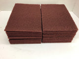 Maroon Scuff Abrasive Hand Pads 6x9"--Lot of 20