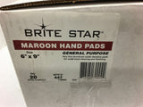 Maroon Scuff Abrasive Hand Pads 6x9"--Lot of 20