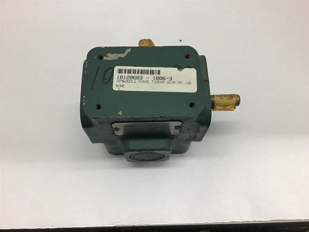 Dodge Tigear S133B010N000L1 Right Angle Gear Reducer 10:1 Ratio .80 Input HP