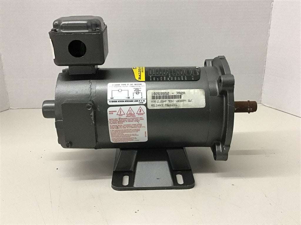 Baldor CDP3310 .25 Hp DC Motor 90 Arm Volts 1750 Rpm 56C Frame