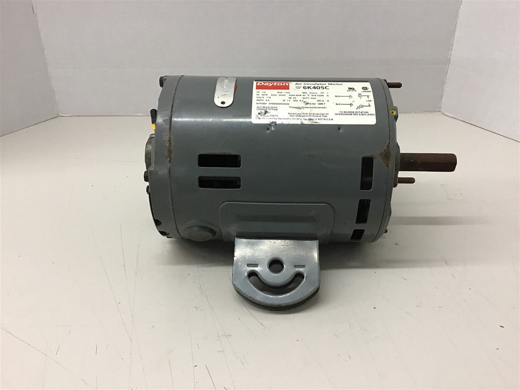 Dayton 6K405C 1/2 HP AC Motor 115 volts Single Phase 1725 Rpm 4P 48YZ Frame