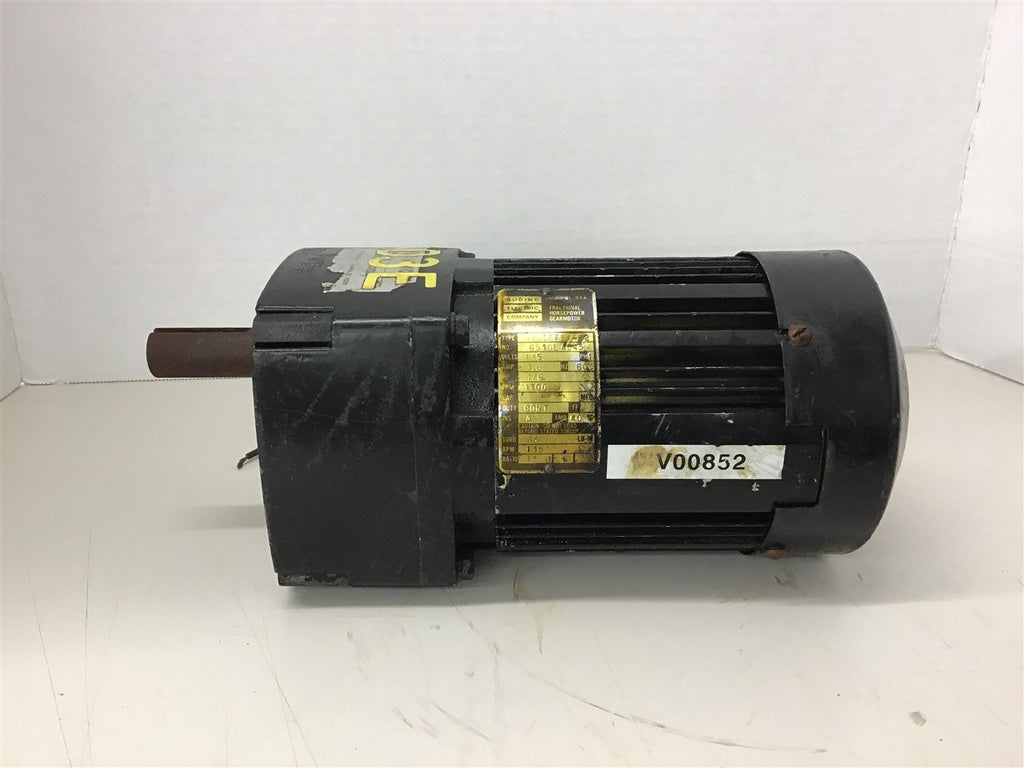 Bodine 42R5BFS1 GearMotor 1/6 Hp 115 Volts 1700 Rpm 15:1 Ratio Single Phase