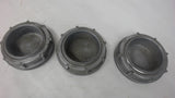 Lot Of 3, Scru-Tite, Cap Offs, With Rubber Seal, Fits 3" Opening