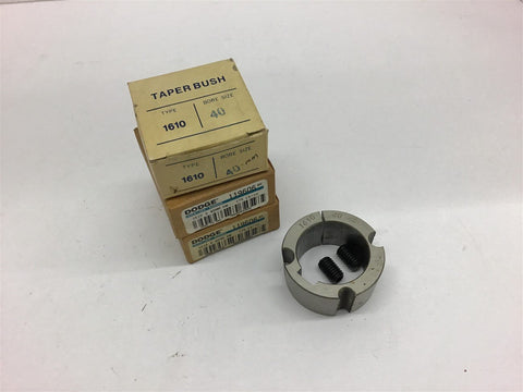Two Dodge One Ametric 1610 Tapered Lock Bushing 40mm