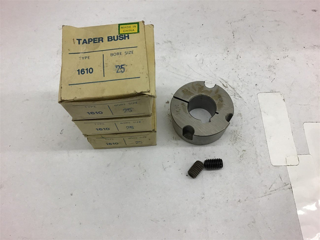 Tapered Lock Bushing 1610 25 MM Bore Lot of 3