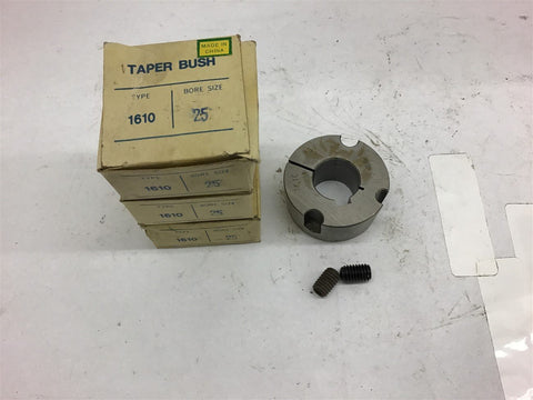 Tapered Lock Bushing 1610 25 MM Bore Lot of 3