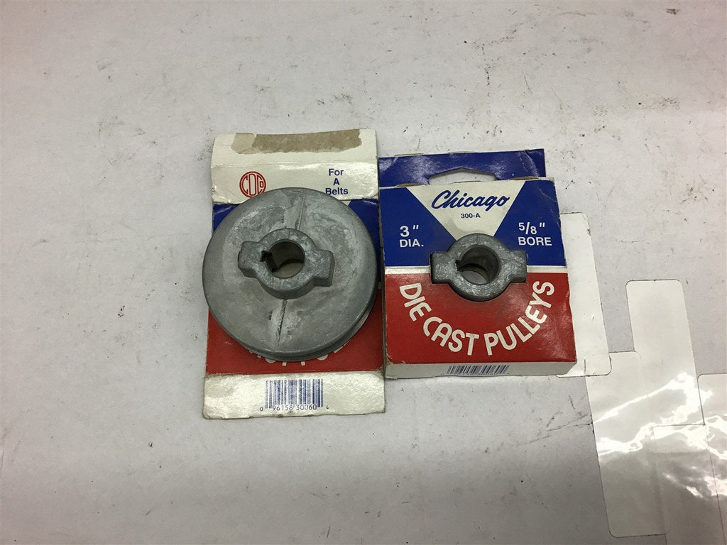 Chicago 300-A 3" Dia 5/8" Bore Lot of 2