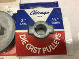 Chicago 300-A 3" Dia 5/8" Bore Lot of 2