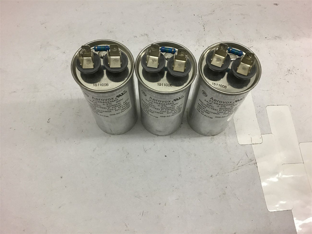 Aerovox Z73S4024MN 24UF 400 Volts Capacitor Lot of 3