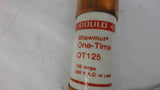 GOULD SHAWMUT 0T125, ONE-TIME FUSE, 125 AMPS, 250 VOLTS, CLASS K5