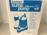 Barnes SP33VF 1/3 HP Sump Pump Vert-FLT 10' 112551