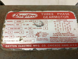Dayton 4Z385 AC Gear Motor 1/3 HP 208/230/460 volts 42.8:1 Ratio 40 Rpm