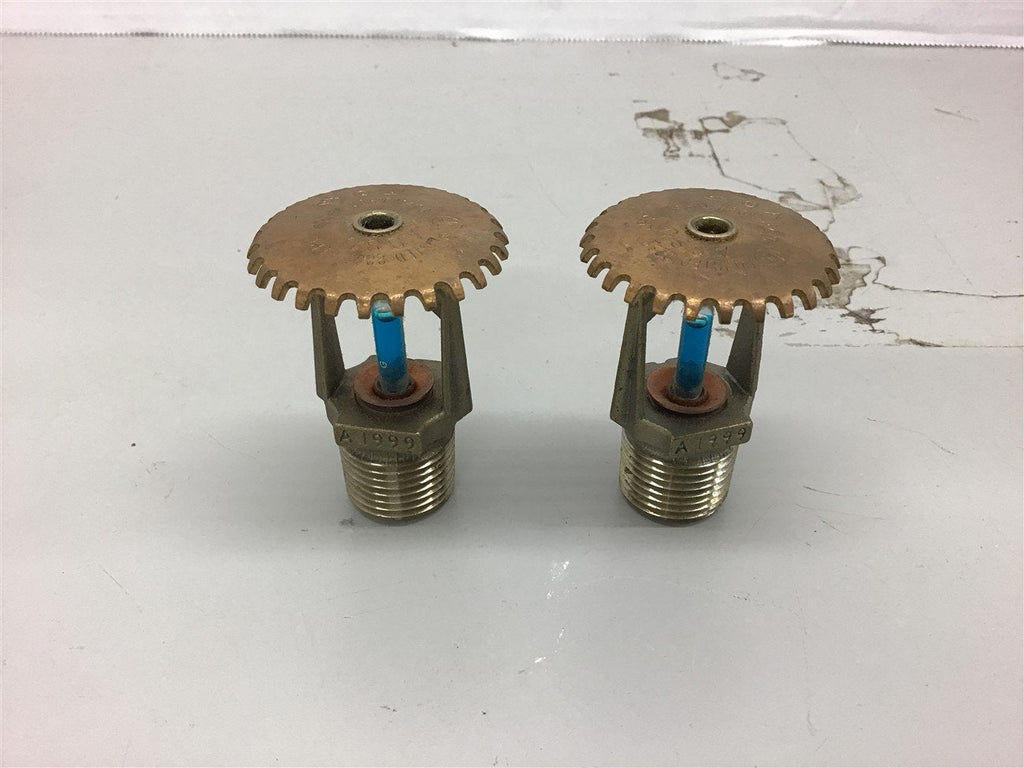 Grinnell A SSU 22S2 Fire Sprinkler Head Upright 1/2'' NPT Lot of 2