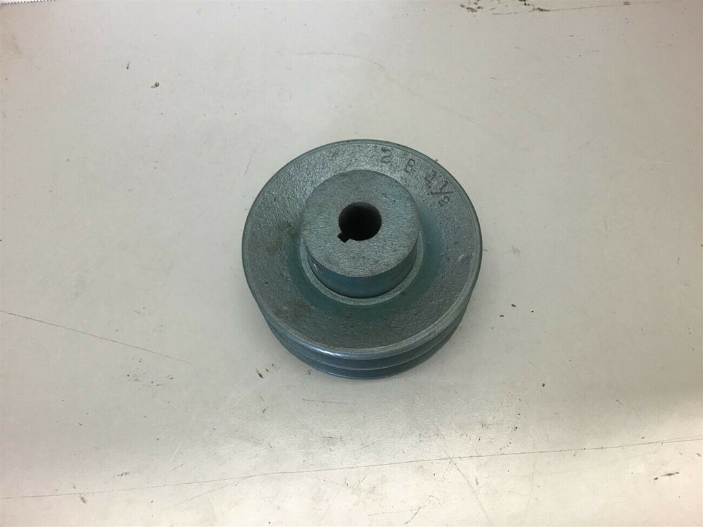 2B4 1/2 Pulley 2 Groove Pulley 3/4" Bore