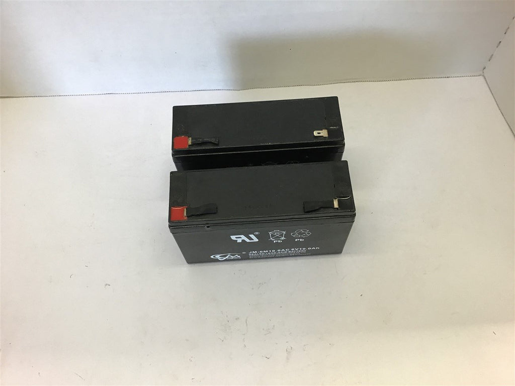 Jimming JM-6M10.0AC 6V10.0Ah Sealed Lead-Acid Battery Lot of 2