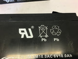 Jimming JM-6M10.0AC 6V10.0Ah Sealed Lead-Acid Battery Lot of 2