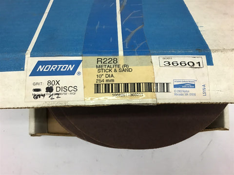 Norton R228 Metalite Stick & Sand 80X 10" Dia Lot of 22