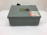 Square D D221N 30 Amp 240 Volt Safety Disconnect Switch