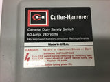 cutler-hammer 60 amp 240 volt Safety Disconnect Switch