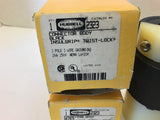 Hubbell 2323 Connector Body Black Twist-Lock 2 Pole 20 Amp 250 Volt Lot of 2