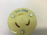Hubbell 2323 Connector Body Black Twist-Lock 2 Pole 20 Amp 250 Volt Lot of 2