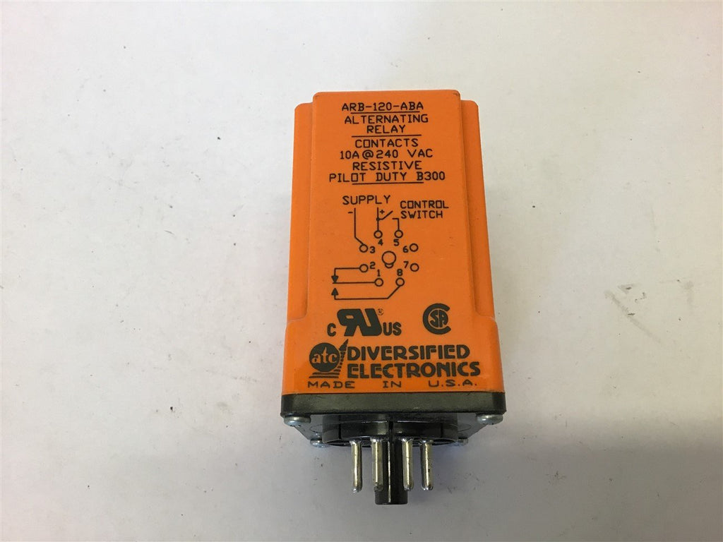 Arb Relay Pattern Diversified Electronics ARB-120-ABA 10A @ 240 Vac Time Delay Relay ...