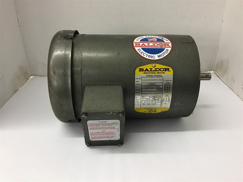 Baldor VM3546 1 HP AC Motor 208-230/460 Volts 1725 Rpm 4P 56C Frame