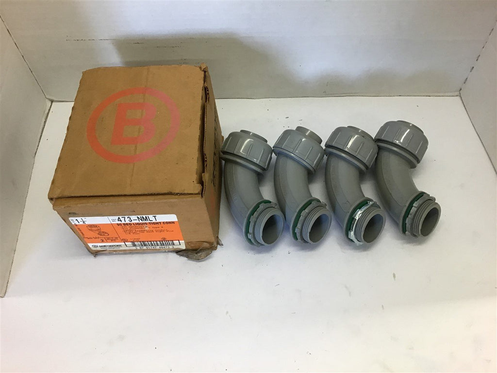 Bridgeport 470-NMLT Liquid-tight Connector 90° 1-1/4" Lot of 4