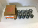 Bridgeport 470-NMLT Liquid-tight Connector 90° 1-1/4" Lot of 4