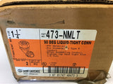 Bridgeport 470-NMLT Liquid-tight Connector 90° 1-1/4" Lot of 4