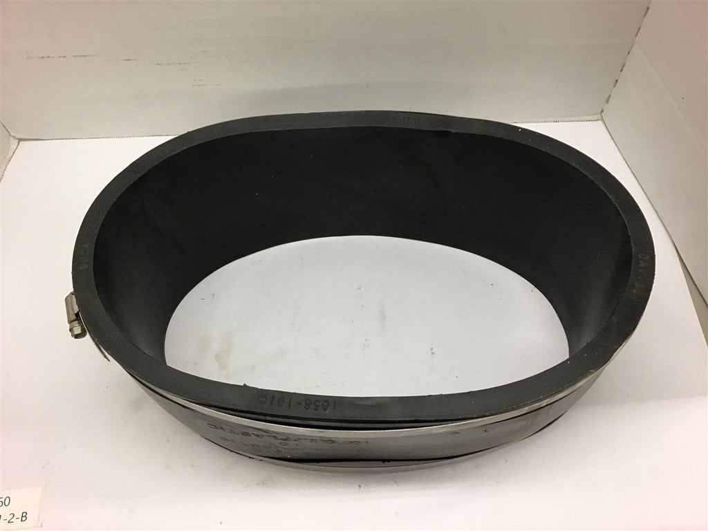 1056-1010 10" to 10" Plastic Pipe Rubber Compression type Coupling w/ SS clamps