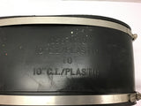 1056-1010 10" to 10" Plastic Pipe Rubber Compression type Coupling w/ SS clamps