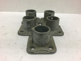 Mounting Pipe Base Lot of 5