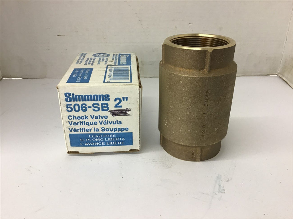 Simmons 506-SB 2" Check Valve