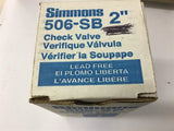 Simmons 506-SB 2" Check Valve