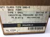 Square D GNG-5 Industrial Pressure Switch 75 PSI