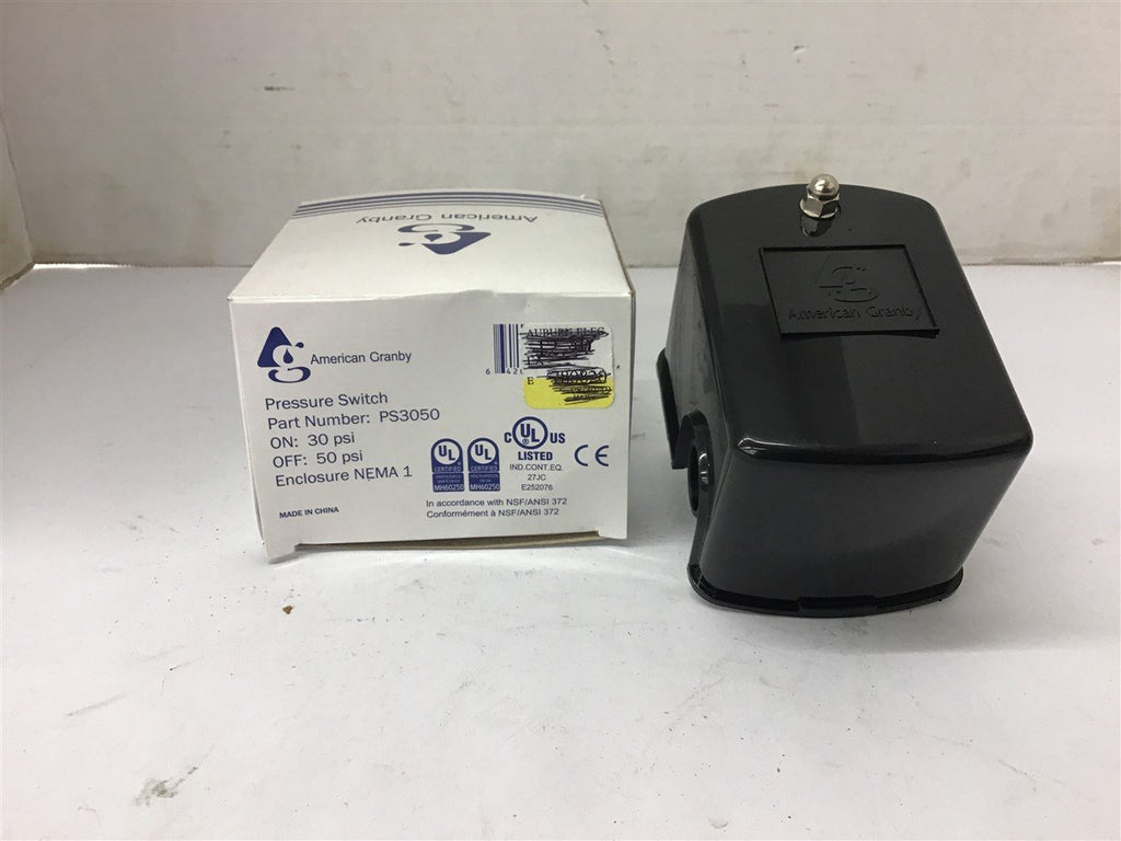 American Granby PS3050 Pressure Switch 30-50 PSI