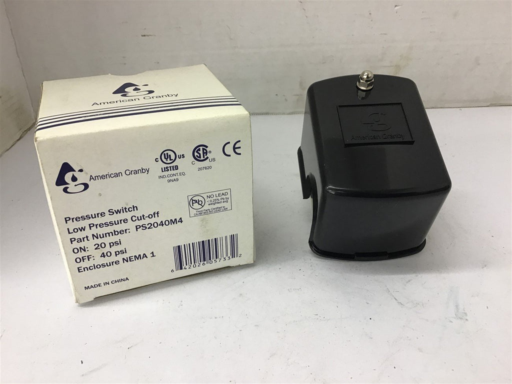 American Granby PS2040M4 Low Pressure Cut-Off Switch 20-40 PSI