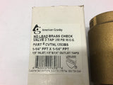 American Granby CVTNL1253BS No Lead Brass Check Valve 3 Tap 1 1/4"