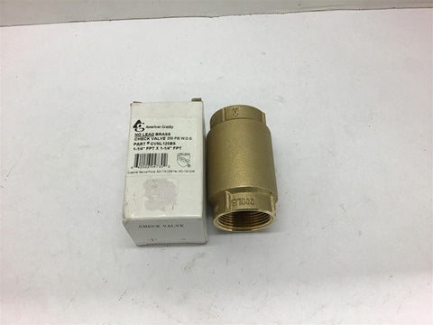 American Granby No Lead Brass Check Valve CVNL125BS 1 1/4" 200LB
