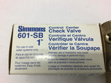 Simmons 601-SB 1" Control Center Check Valve