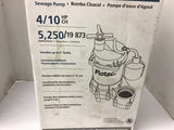 Flotec FPSE3200A 4/10 HP Sewage Pump 5,250 GPH