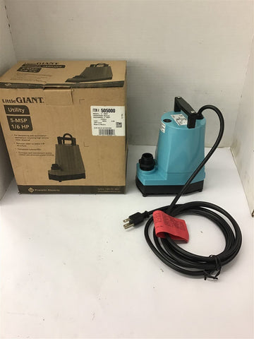 Little Giant Sump Pump 5-MSP 115 Volts 5.0 Amp 10 FT Cord Single Phase